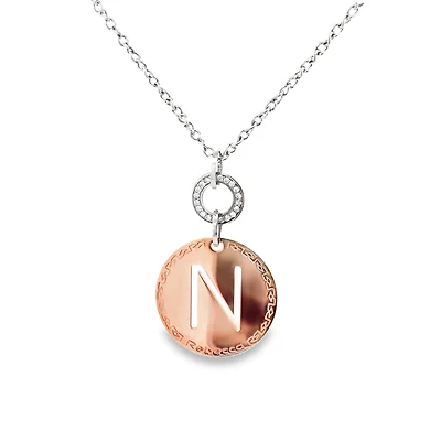 Large Initial Pendant Necklace (N)