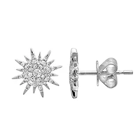 Sunburst Diamond Stud Earrings