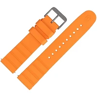 INOX Titanium Orange Rubber Strap