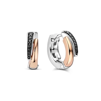 Modern Curve Rose Earrings