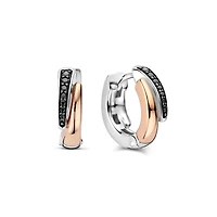 Modern Curve Rose Earrings