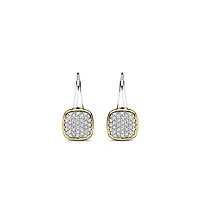 Pave Cushion Dangle Earrings