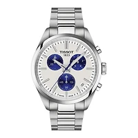 PR 100 White Dial with Blue Chronograph 40MM Watch