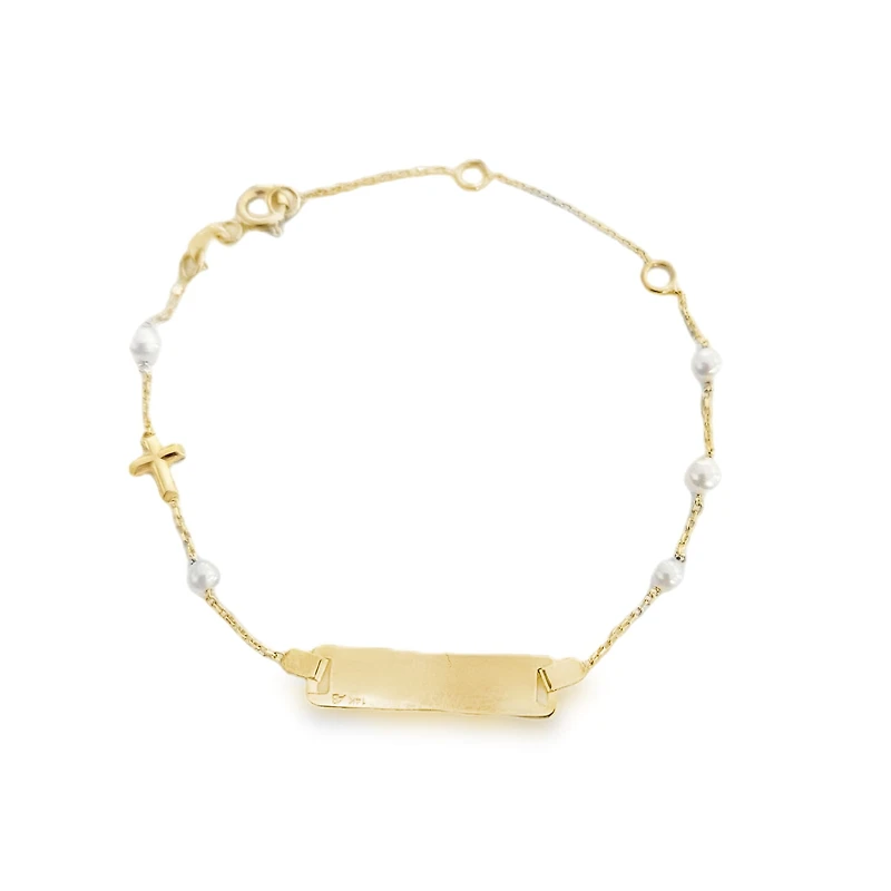 Pearls and Beads Cross Valentino Kids Bracelet
