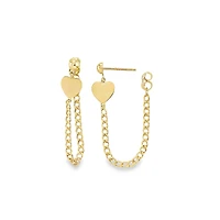 Heart Chain Dangle Earrings