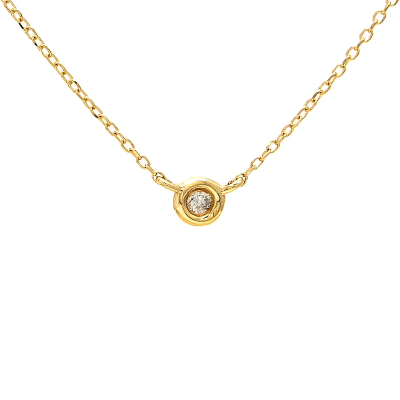 Bezel Diamond .02ct Necklace