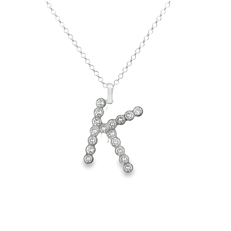 Initial K Pendant with Swarovski Elements