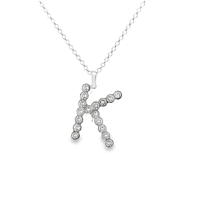 Initial K Pendant with Swarovski Elements