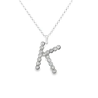 Initial K Pendant with Swarovski Elements