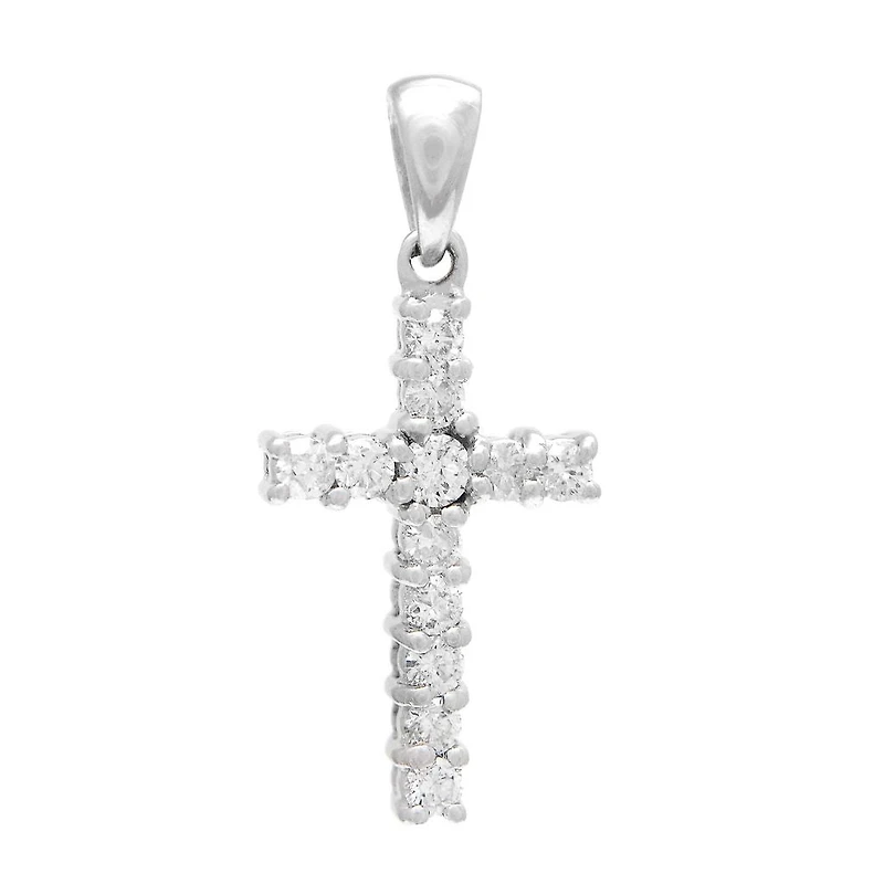 Cross Pendant .33ct Diamonds