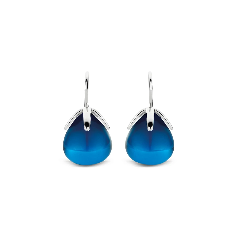 Dark Blue Flowerbud Earrings