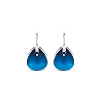 Dark Blue Flowerbud Earrings