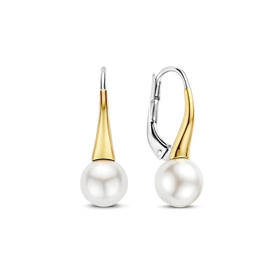 Pearl Classic Golden Leverback Earrings