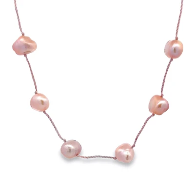 Baroque Pink Pearl Necklace