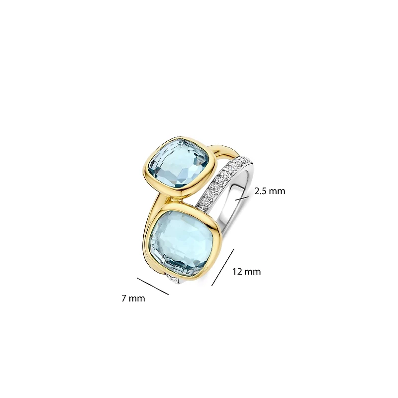 Shades of The Ocean Double Blue Ring