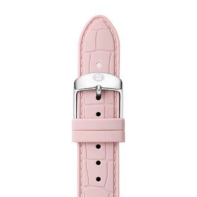 18MM Blush Pink Embossed Silicone Strap