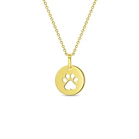 Dog Paw 14K Gold Necklace