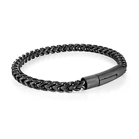 5MM Franco Black Steel Bracelet