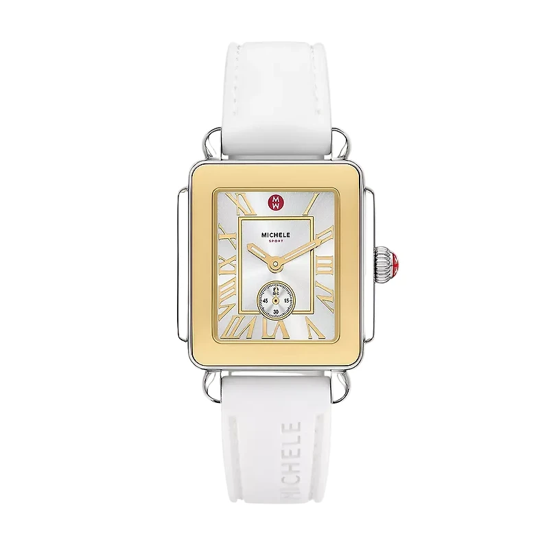 Deco Sport Two-Tone White Silicone 31MM Watch