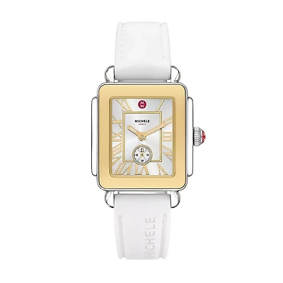 Deco Sport Two-Tone White Silicone 31MM Watch