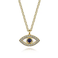 Evil Eye Mother Pearl Necklace