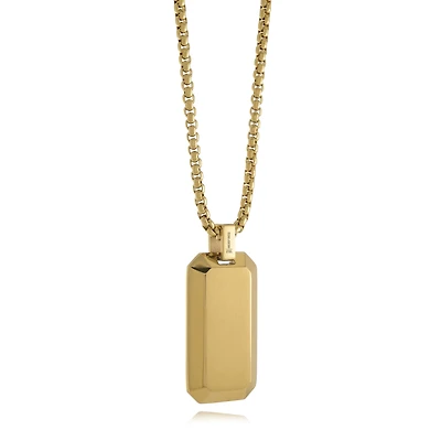 Yellow Steel Dogtag Necklace