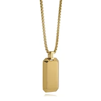 Yellow Steel Dogtag Necklace