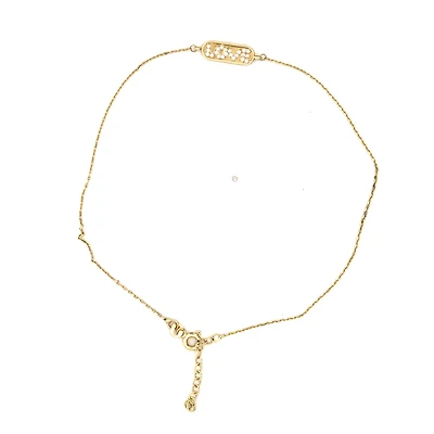 Love Plaque Ankle Bracelet