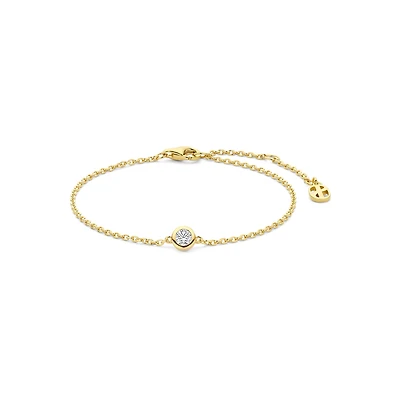 Solitaire Dot Golden Bracelet