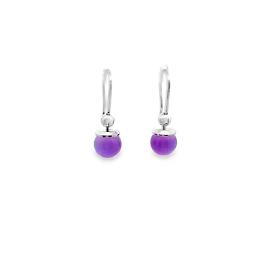 Hollywood Purple Stone Earrings