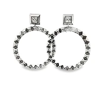 Rebel Rhodium Dangle Earrings