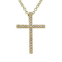 Diamond Cross Necklace 17MM