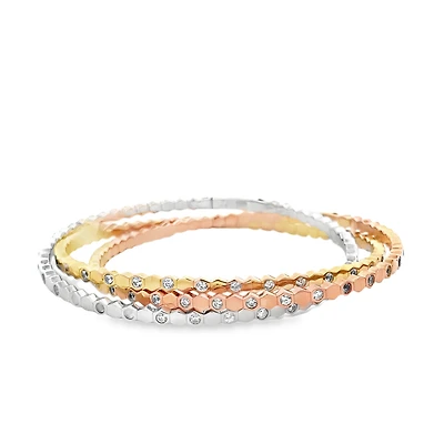 Three Gold Bracelet Trio