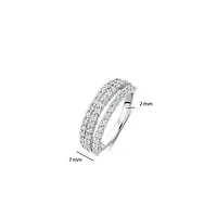Tinsel Three Line Zirconia Ring