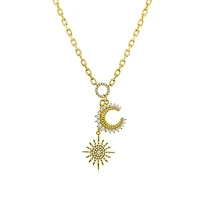 Majestic Moon and Stars Diamonds Necklace