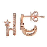 Shooting Star Huggie Earrings