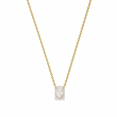 Sacred Heart Of Jesus Mother Pearl Kids Necklace