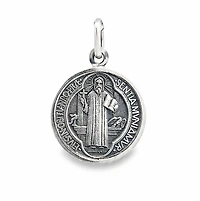 Saint Benedict 24MM Silver Pendant