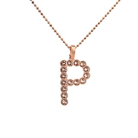 Rose Gold and Swarovski Initial Pendant