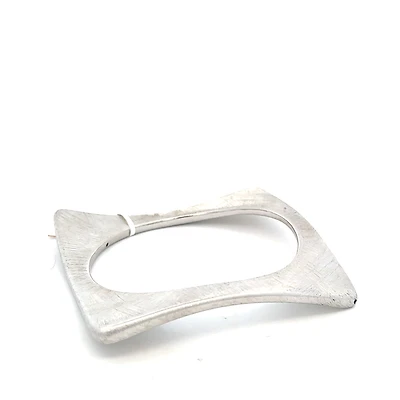 Silver Squared Bangle Bracelet