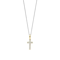 Sparkling Cross Golden Necklace