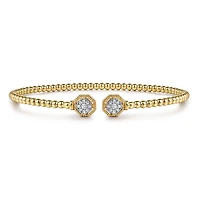 Hexagon Split Diamond Bangle Bracelet