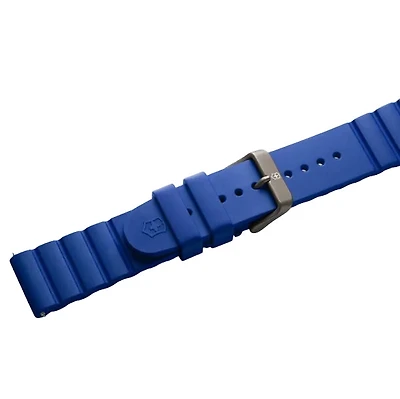 INOX Blue Rubber Strap