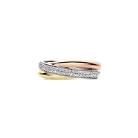 Trinity Three Tone Crossover Thin Ring