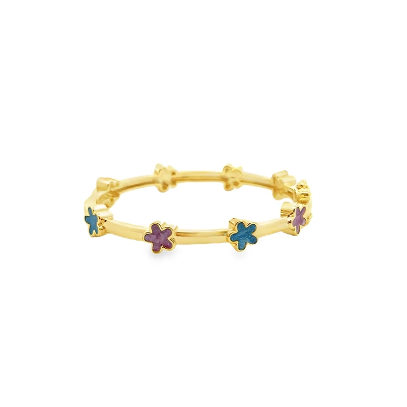 Blue and Purple Flowers Kids Bracelet