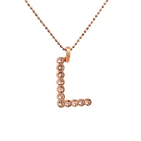 Rose Gold and Swarovski Initial Pendant