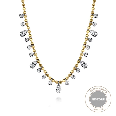 Diamond Bujukan Droplets Beaded Necklace
