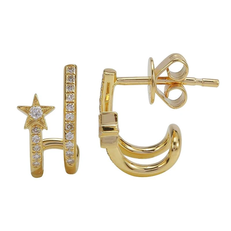 Shooting Star Huggie Earrings