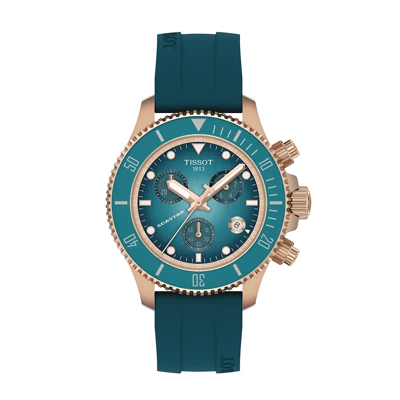 Seastar 1000 Turquoise/Gold 38MM Watch