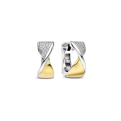 Spiral Two Tone Earrings